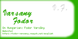 varsany fodor business card